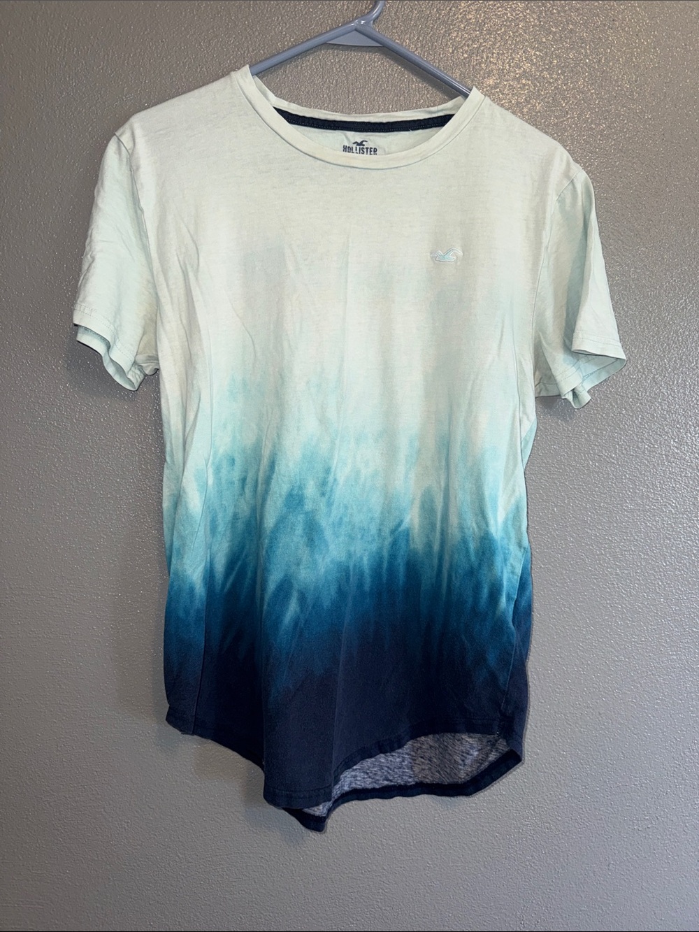 Hollister Dip-Dye Tee in Mint and Navy
